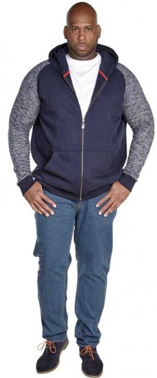 D555 BALDWIN Hoody Navy - Sweatshirts & hoodies - Sweatshirts/Hoodies grande taille homme
