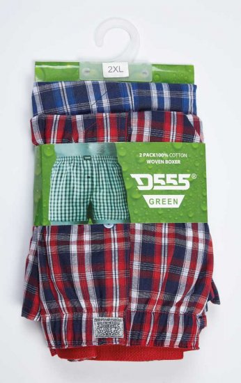 D555 PLAID Boxer Shorts Pack of Two - Sous-vêtements & bain - Sous-vêtements Grande Taille