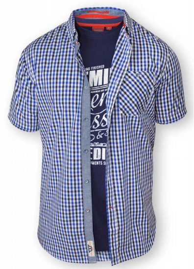 D555 JAIDEN Short Sleeve Shirt & T-shirt Combo - Chemises - Chemises Grandes Tailles Hommes