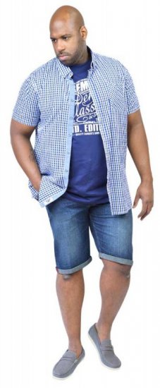 D555 JAIDEN Short Sleeve Shirt & T-shirt Combo - Chemises - Chemises Grandes Tailles Hommes