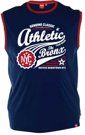 D555 JOVAN Athletic Sleeveless T-shirt Navy - T-shirts - T-shirts Homme Grande Taille