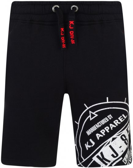 Kam Jeans 302 Fashion Sweat Shorts Black - Pantalons/shorts de survêtement - Survêtement/jogging grandes tailles