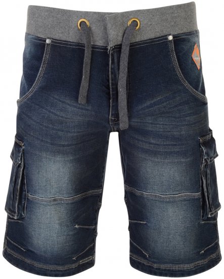 Kam Jeans Dito Denim Shorts Dark Used - Shorts - Shorts hommes grande taille