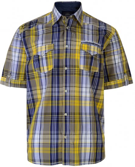 Kam Jeans Short Sleeve Check Shirt Berry - Chemises - Chemises Grandes Tailles Hommes