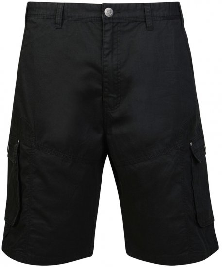 Motley Denim Cargo Shorts Black - Shorts - Shorts hommes grande taille