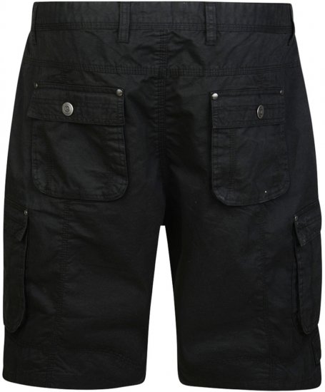 Motley Denim Cargo Shorts Black - Shorts - Shorts hommes grande taille