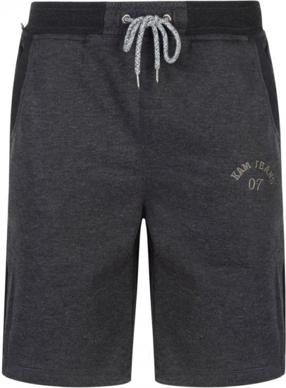Kam Jeans Sweat Jog Shorts Charcoal - Shorts - Shorts hommes grande taille