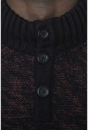 D555 MARSDEN Neck Sweater Black/Red - Sweatshirts & hoodies - Sweatshirts/Hoodies grande taille homme