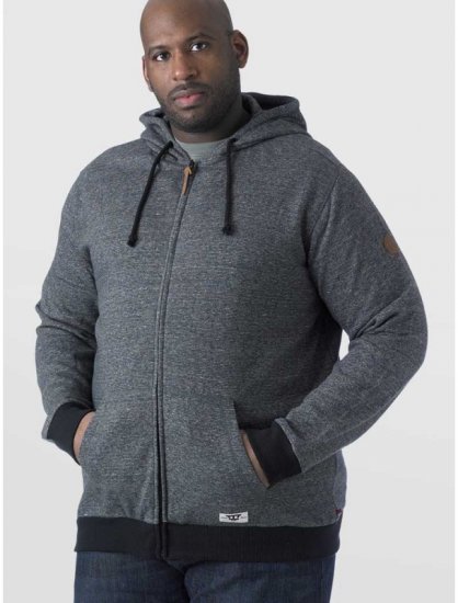 D555 Romney Full Zipper Hoodie Charcoal - Sweatshirts & hoodies - Sweatshirts/Hoodies grande taille homme