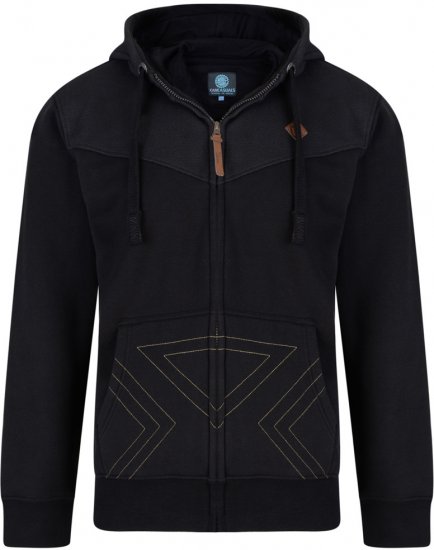 Kam Jeans 766 Panel Print Hoodie Black - Sweatshirts & hoodies - Sweatshirts/Hoodies grande taille homme