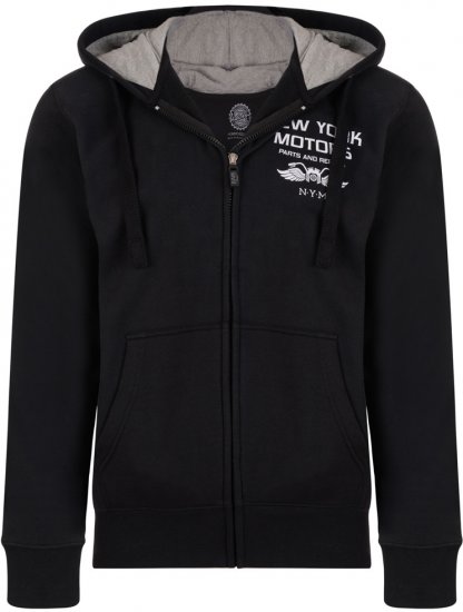 Kam Jeans 773 New York Motors Hoodie Black - Sweatshirts & hoodies - Sweatshirts/Hoodies grande taille homme