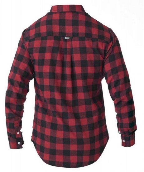 D555 Lawton LS Flannel Shirt Red - Chemises - Chemises Grandes Tailles Hommes