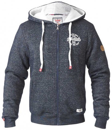 D555 Hulk Fur Lined Zipper Hood Navy - Sweatshirts & hoodies - Sweatshirts/Hoodies grande taille homme