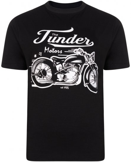 Kam Jeans 5104 Thunder Motors T-shirt Black - T-shirts - T-shirts Homme Grande Taille