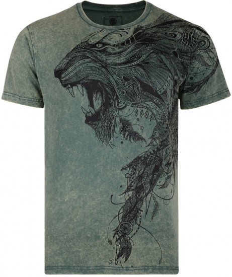 K.J. Lion Print T-shirt - T-shirts - T-shirts Homme Grande Taille