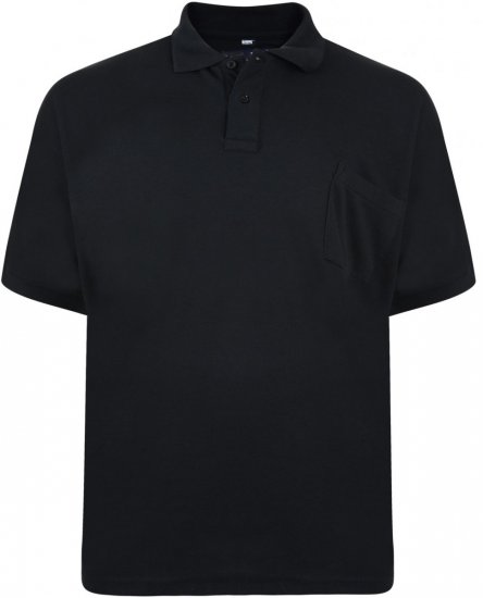 Motley Denim Polo Black - Polos - Polos homme grande taille
