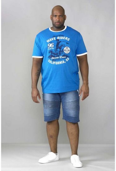D555 Balder T-shirt Royal Blue - T-shirts - T-shirts Homme Grande Taille