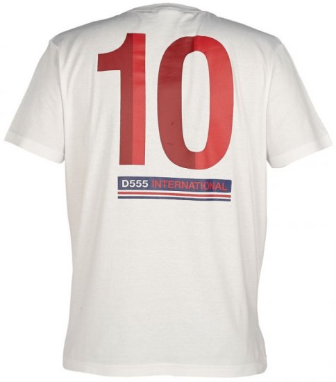 D555 Leon T-shirt White - T-shirts - T-shirts Homme Grande Taille