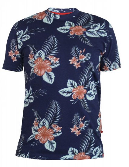 D555 Castro T-shirt Navy - T-shirts - T-shirts Homme Grande Taille