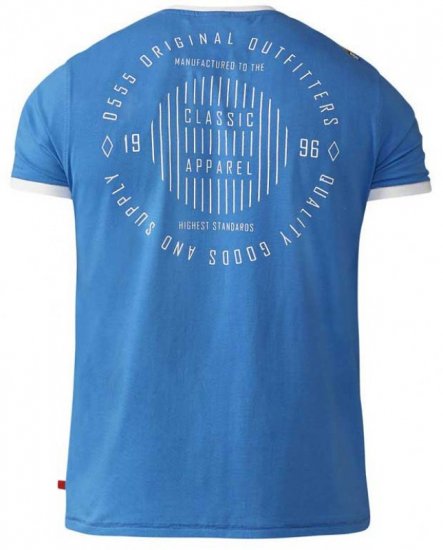 D555 Otis T-shirt Blue - T-shirts - T-shirts Homme Grande Taille