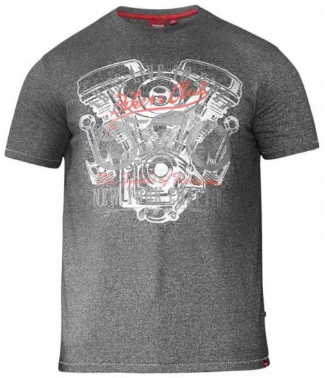 D555 Bradley T-shirt Charcoal - T-shirts - T-shirts Homme Grande Taille