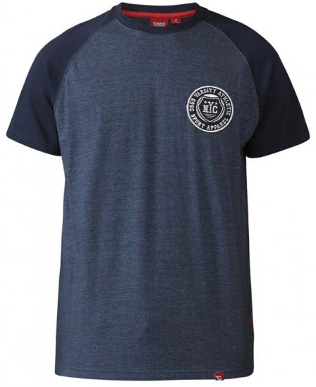 D555 Spencer T-shirt Navy - T-shirts - T-shirts Homme Grande Taille