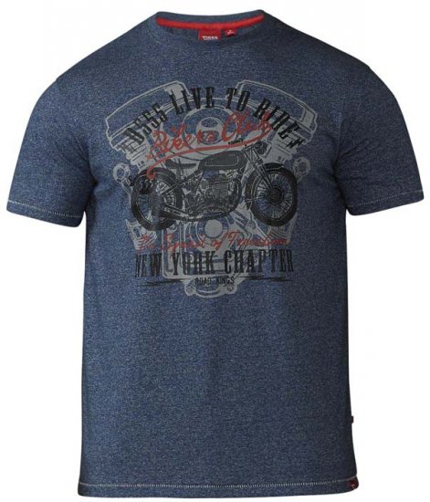 D555 Bradley T-shirt Blue - T-shirts - T-shirts Homme Grande Taille