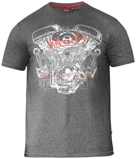 D555 Bradley T-shirt Charcoal - T-shirts - T-shirts Homme Grande Taille