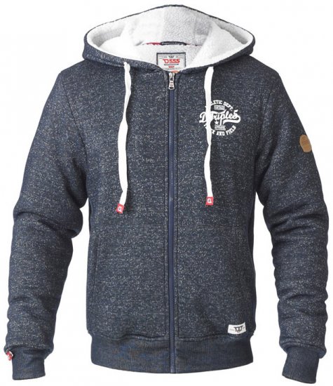 D555 Hulk Fur Lined Zipper Hood Navy - Sweatshirts & hoodies - Sweatshirts/Hoodies grande taille homme