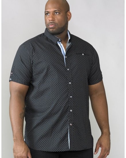 D555 Ollie Short Sleeve Shirt Black - Chemises - Chemises Grandes Tailles Hommes