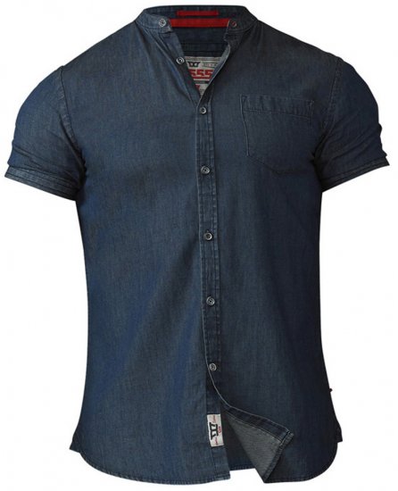 D555 Astra Short Sleeve Denim Shirt - Chemises - Chemises Grandes Tailles Hommes