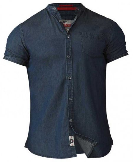 D555 Astra Short Sleeve Denim Shirt - Chemises - Chemises Grandes Tailles Hommes