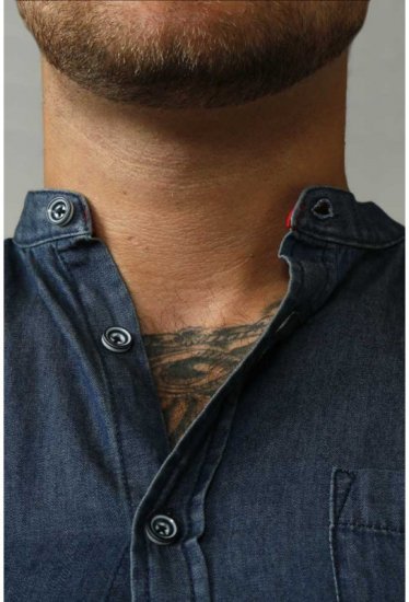 D555 Astra Short Sleeve Denim Shirt - Chemises - Chemises Grandes Tailles Hommes