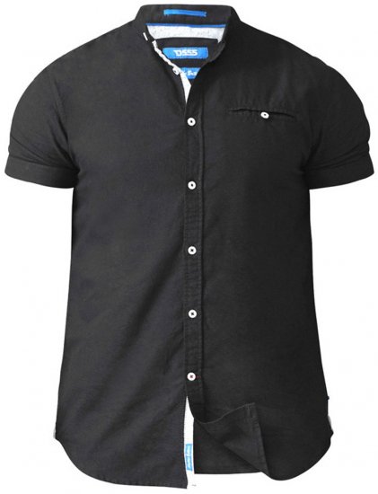 D555 Dwight Short Sleeve Shirt Black - Chemises - Chemises Grandes Tailles Hommes