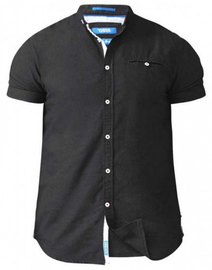 D555 Dwight Short Sleeve Shirt Black - Chemises - Chemises Grandes Tailles Hommes