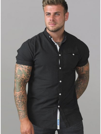 D555 Dwight Short Sleeve Shirt Black - Chemises - Chemises Grandes Tailles Hommes