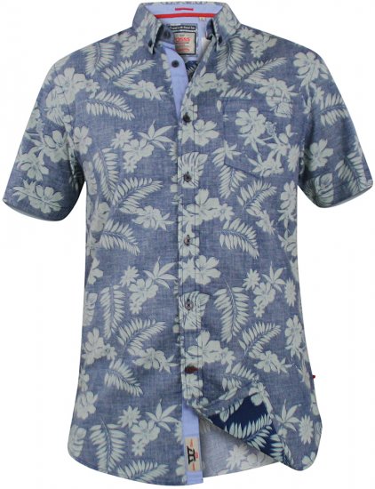 D555 Oswald Short Sleeve Hawaii Shirt - Chemises - Chemises Grandes Tailles Hommes