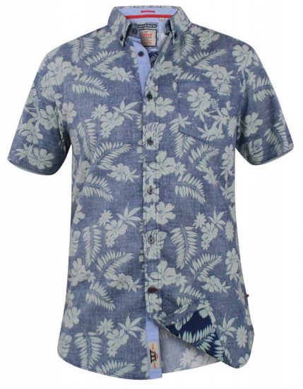 D555 Oswald Short Sleeve Hawaii Shirt - Chemises - Chemises Grandes Tailles Hommes