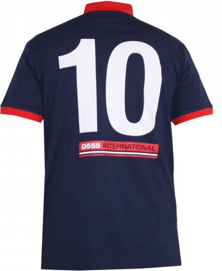 D555 Foster Polo Navy - Polos - Polos homme grande taille