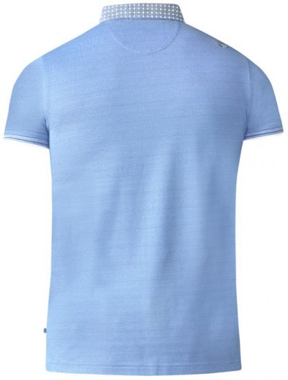 D555 Journey Fine Melange Polo Blue - Polos - Polos homme grande taille
