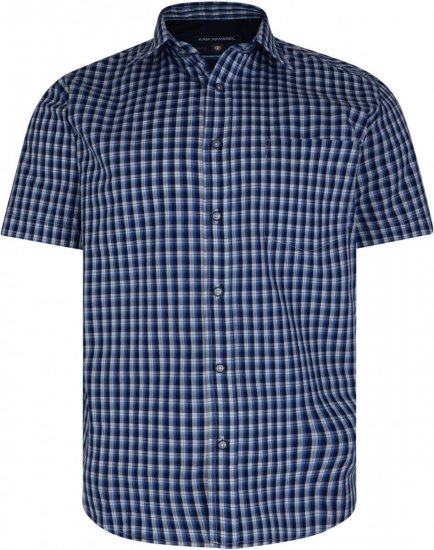 Kam Jeans 6145 Short Sleeve Shirt Navy - Chemises - Chemises Grandes Tailles Hommes
