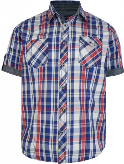 Kam Jeans 6149 Short Sleeve Shirt Stone - Chemises - Chemises Grandes Tailles Hommes