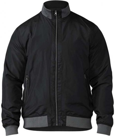 D555 Felix Lightweight Bomber Jacket Black - Vestes - Vestes Homme Grandes Tailles