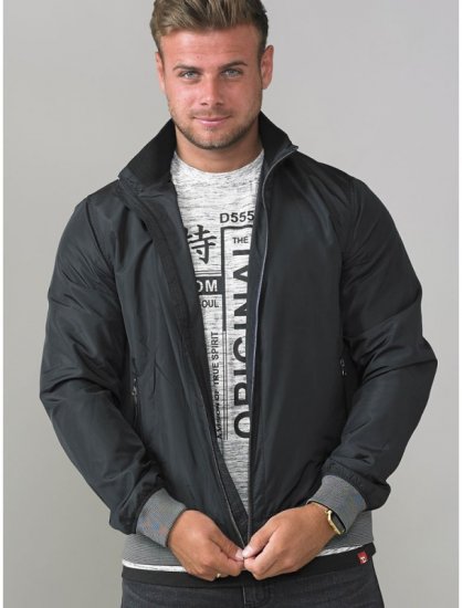 D555 Felix Lightweight Bomber Jacket Black - Vestes - Vestes Homme Grandes Tailles