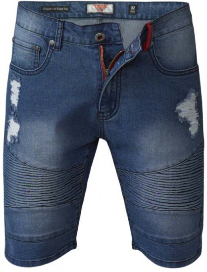 D555 Rodrigo Stretch Biker Style Shorts - Shorts - Shorts hommes grande taille