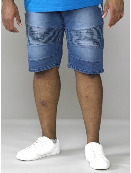 D555 Rodrigo Stretch Biker Style Shorts - Shorts - Shorts hommes grande taille