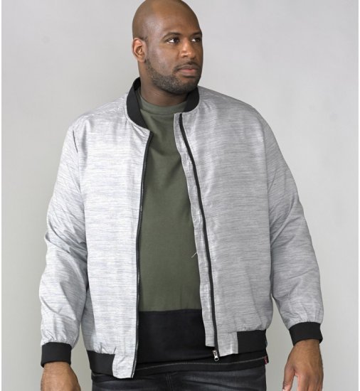 D555 Lou Bomber Jacket Grey - Vestes - Vestes Homme Grandes Tailles