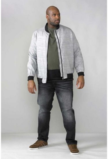 D555 Lou Bomber Jacket Grey - Vestes - Vestes Homme Grandes Tailles