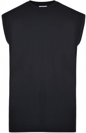 Motley Denim Sleeveless T-shirt Black - T-shirts - T-shirts Homme Grande Taille