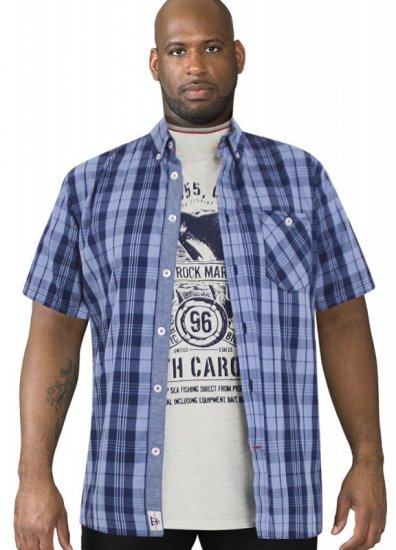 D555 Genoa Short Sleeve Shirt & T-shirt Combo - Chemises - Chemises Grandes Tailles Hommes